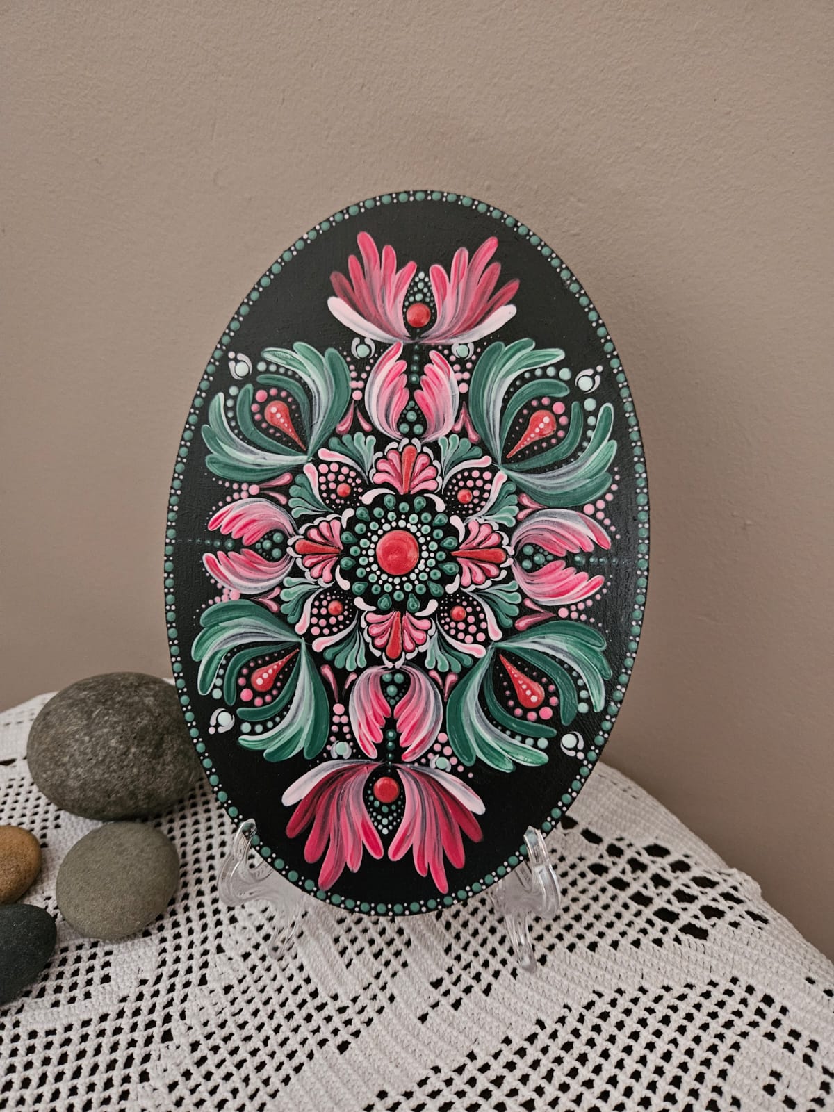 Oval rose mandala