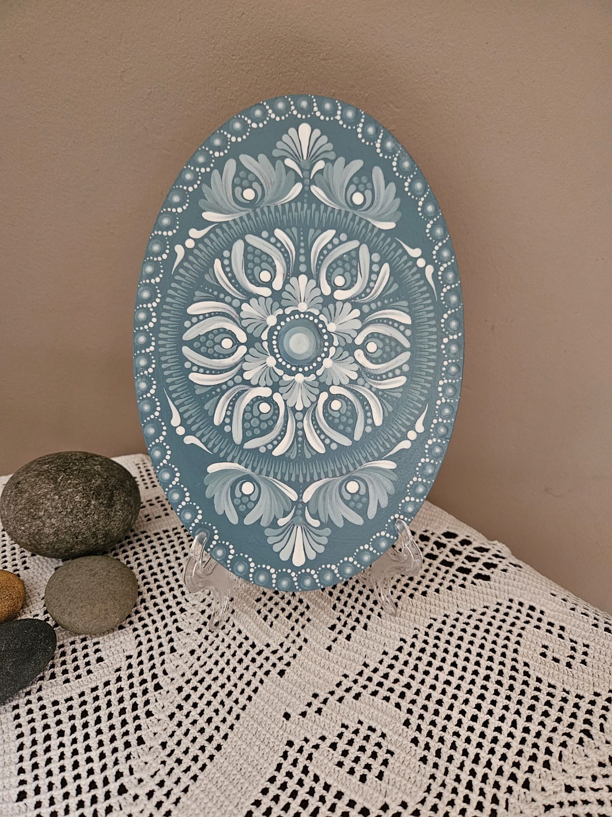 Oval jade mandala