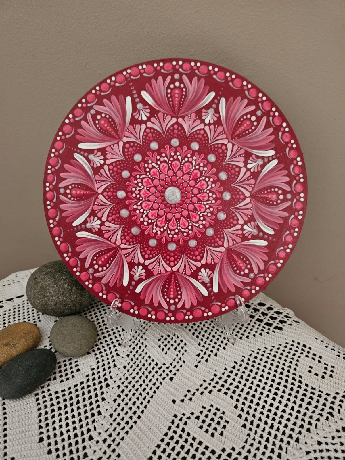 Round red mandala