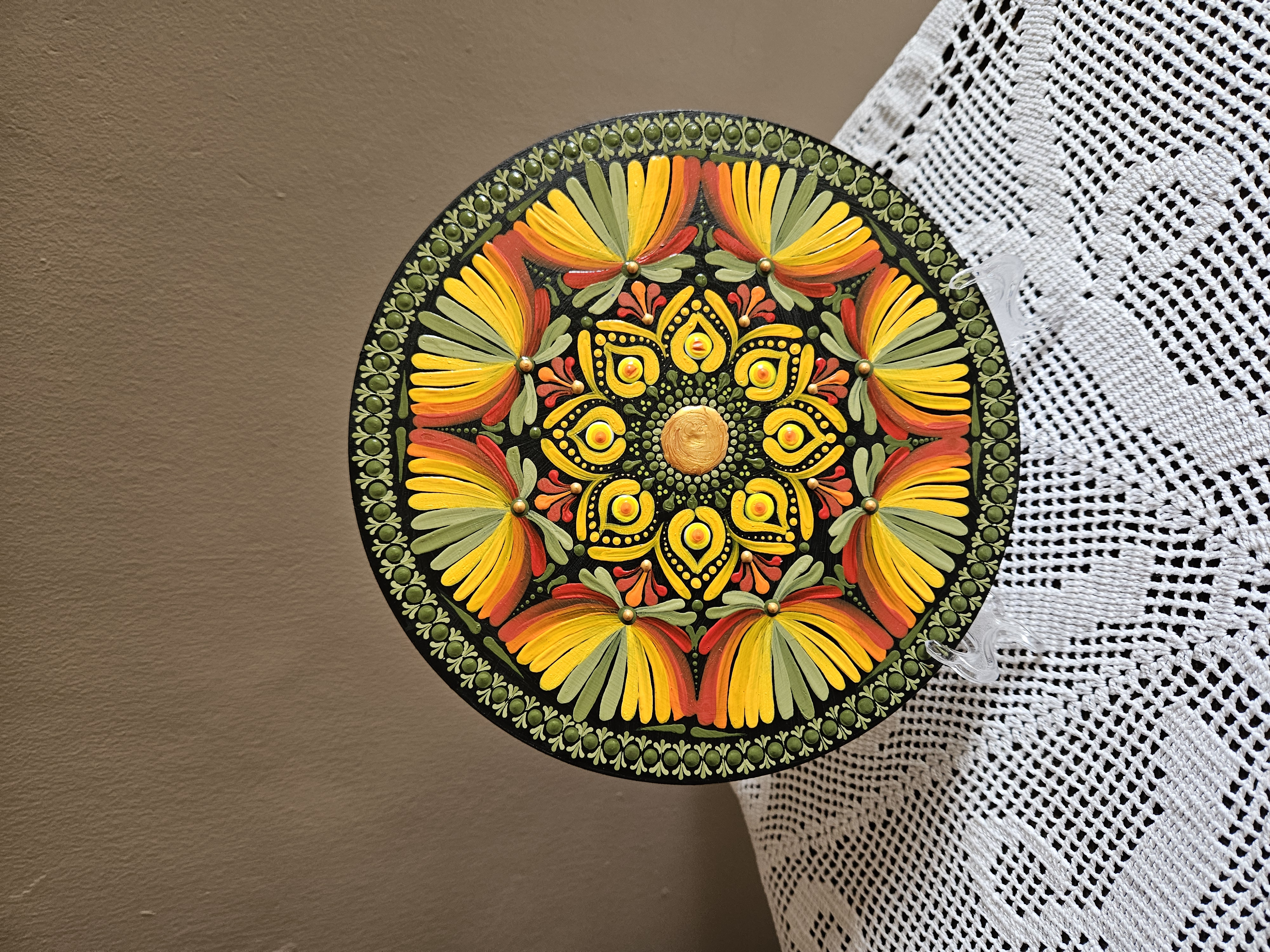 Round yellow mandala